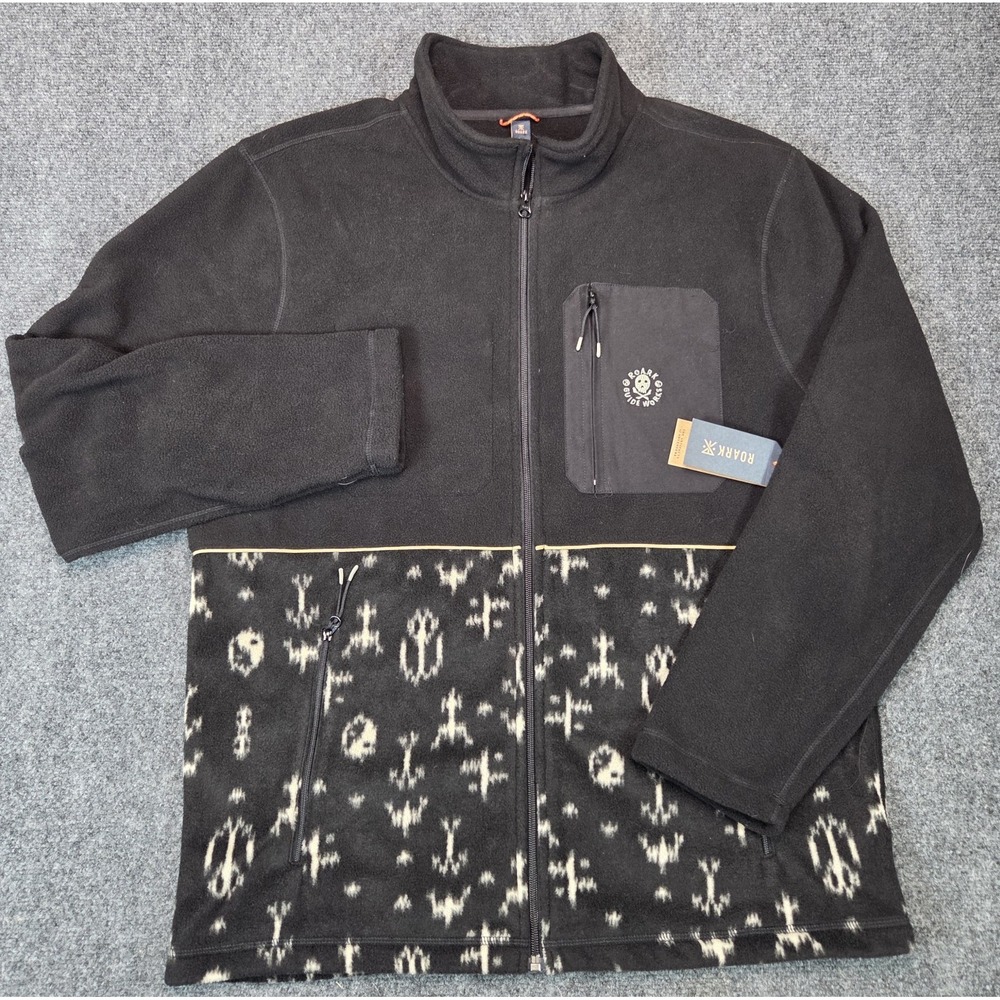 NEW Roark Landfall Fleece Jacket Mens XL Black